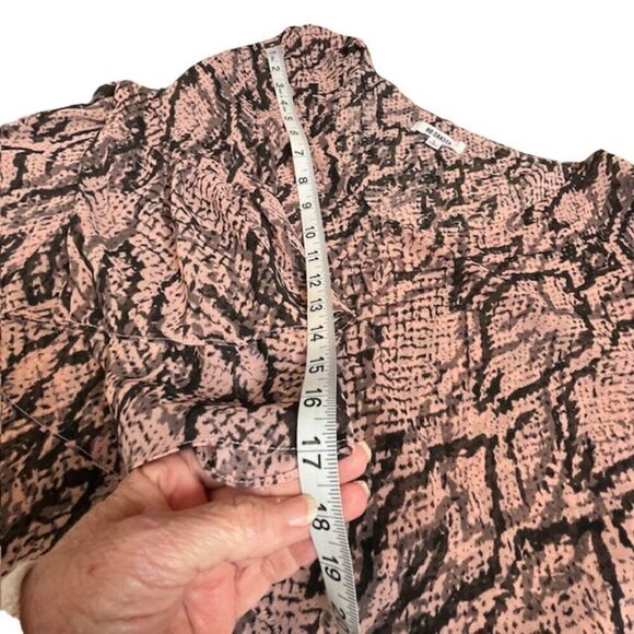 BB Dakota Snakeskin Print Pink Black Layered Cropped Wide Sleeve Size Large - Picture 10 of 11